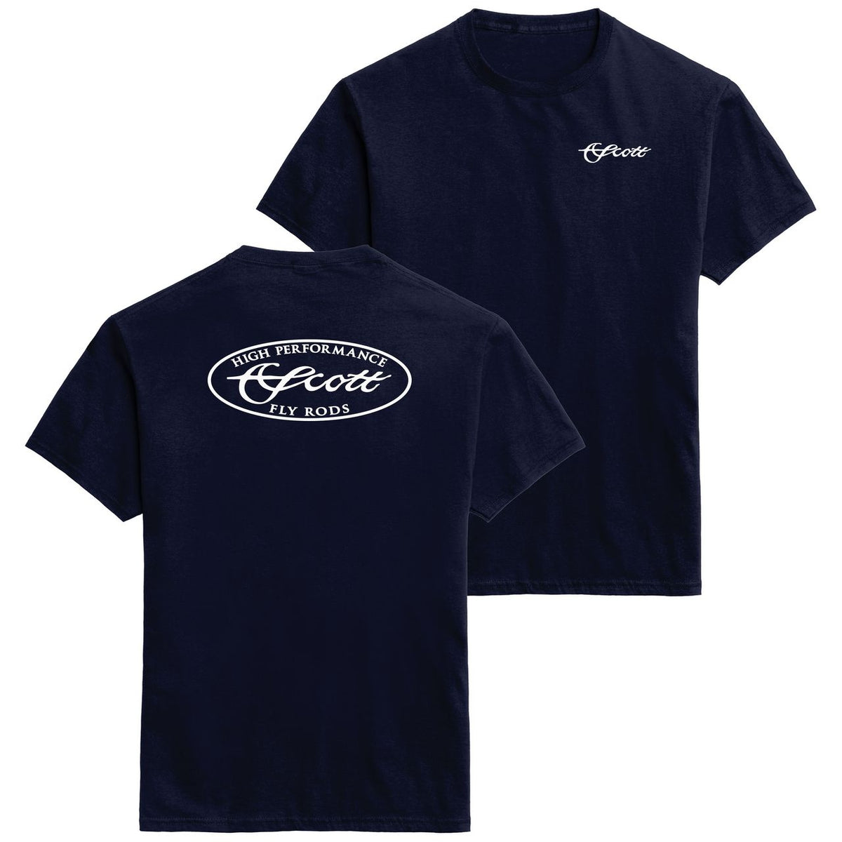 Scott Fly Rod Co. Oval Logo T-Shirt Navy - Navy
