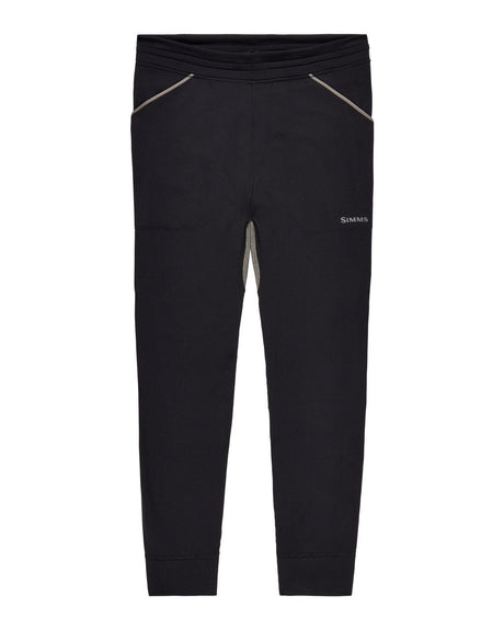 Simms Strata 200 Byxa Black med åtsittande midjeband, fickor, SIMMS-logotyp; snabbtorkande för fiskeäventyr.