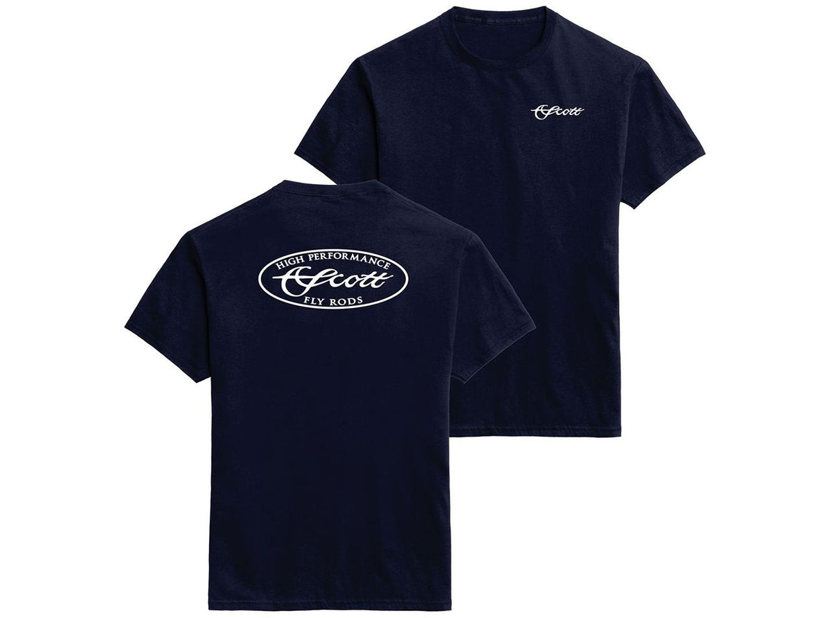 Scott Fly Rod Co. Oval Logo T-Shirt Navy - Navy
