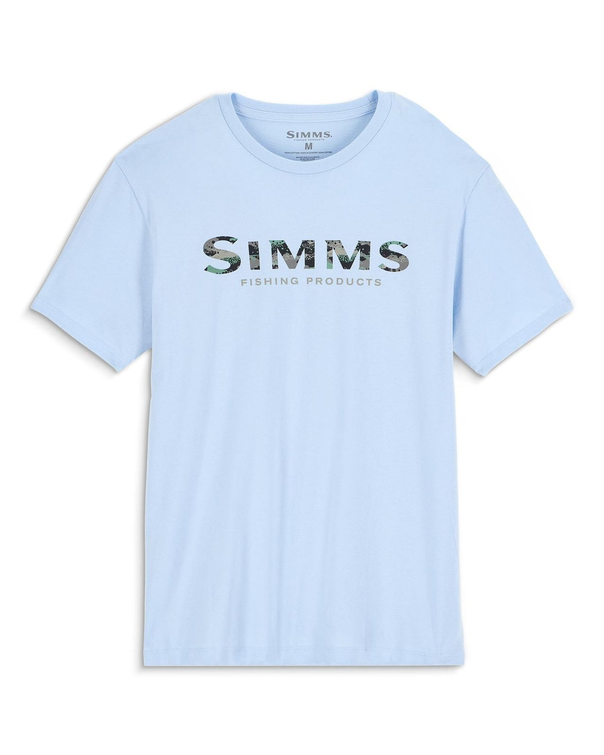 Simms Shroud Fill Logo T-Shirt - Sky Blue