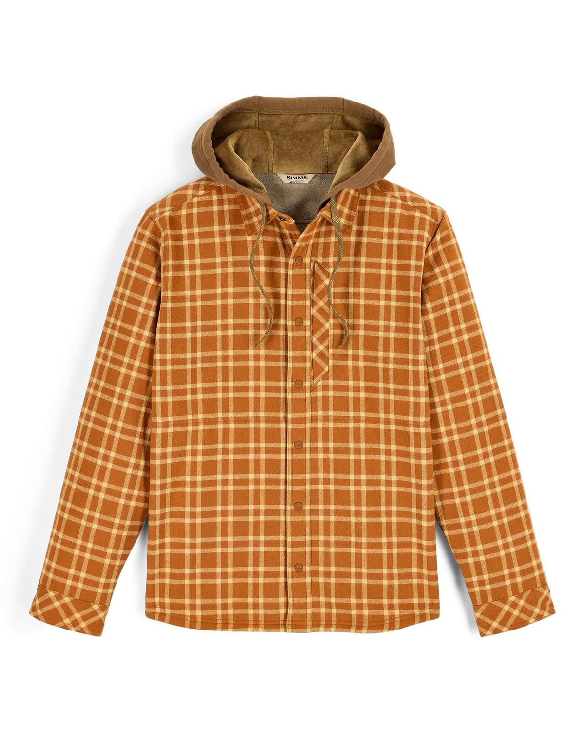 Simms Coldweather Hooded Shacket - Wakemup Plaid: Stonefly